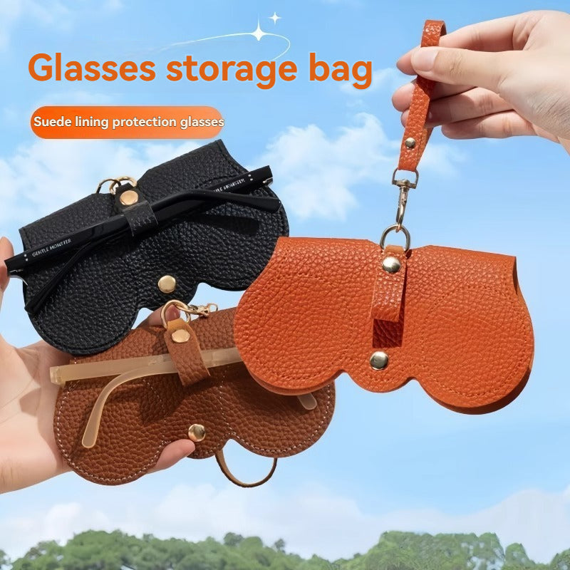 Premium Leather Glasses Bag - Creative Portable Summer Eyewear Pouch