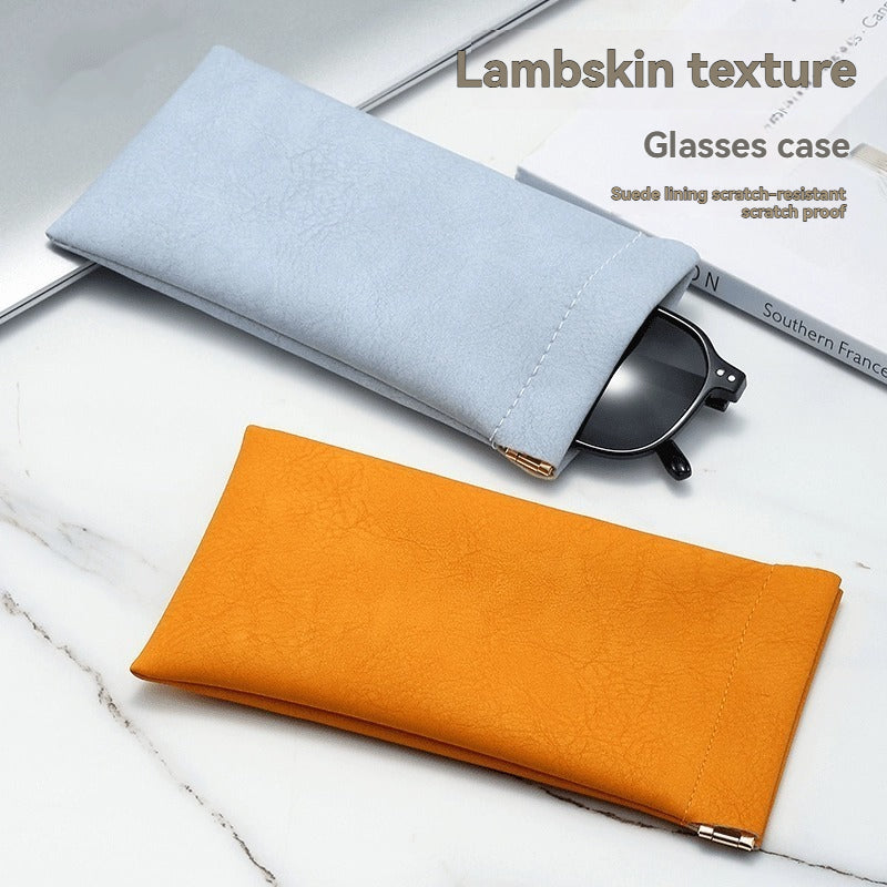 Portable Glasses Bag, Travel Sunglasses Storage Bag, Anti-Pressure Magnetic Velvet Bag, Automatic Closing Storage Bag