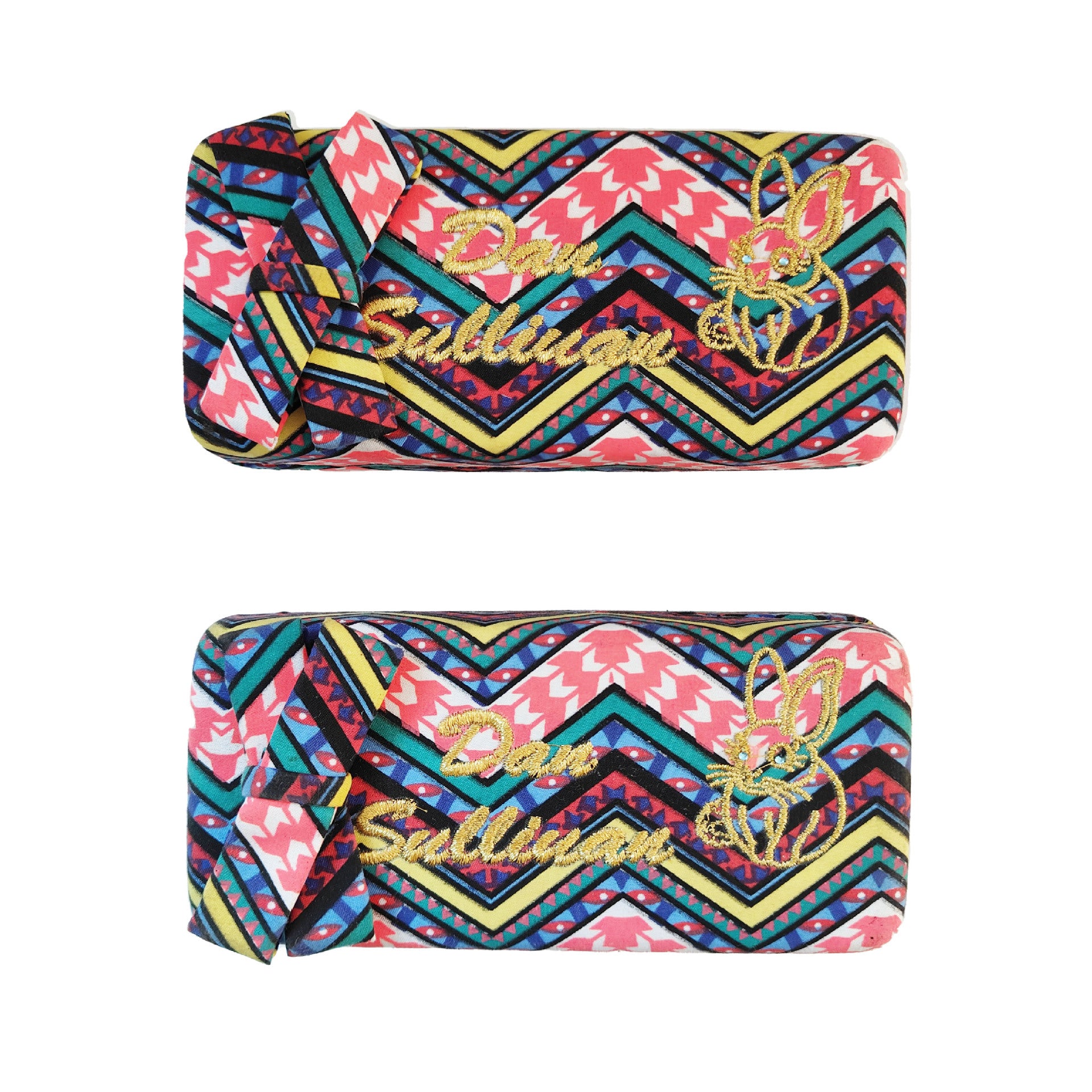 Retro Embroidered Rabbit Glasses Case Large Capacity High-End Anti-Pressure And Anti-Pressure Sunglasses Sunglasses Glasses Storage Box