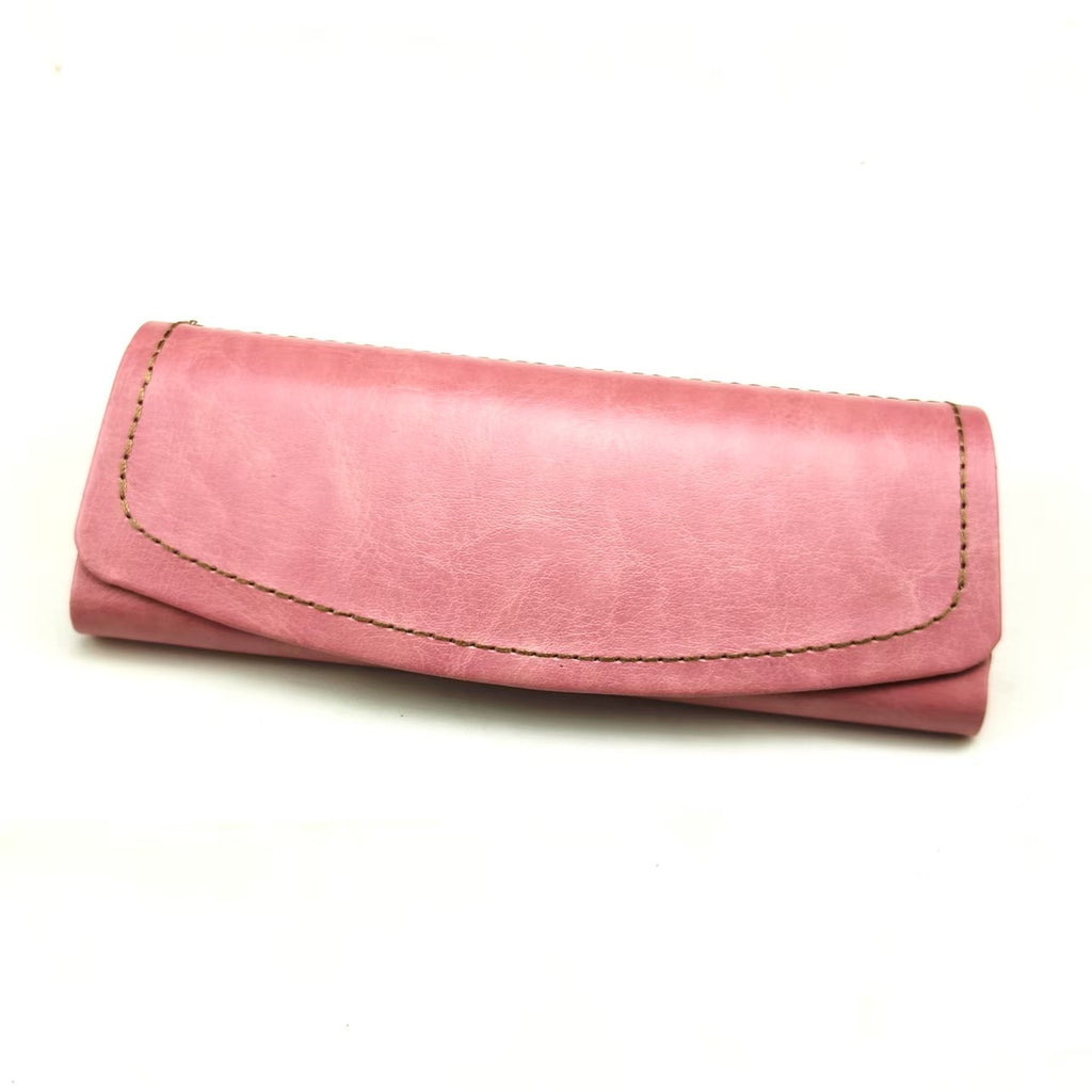 Genuine Oil Wax Leather Case - Flip-Top Unisex Anti-Pressure Outdoor