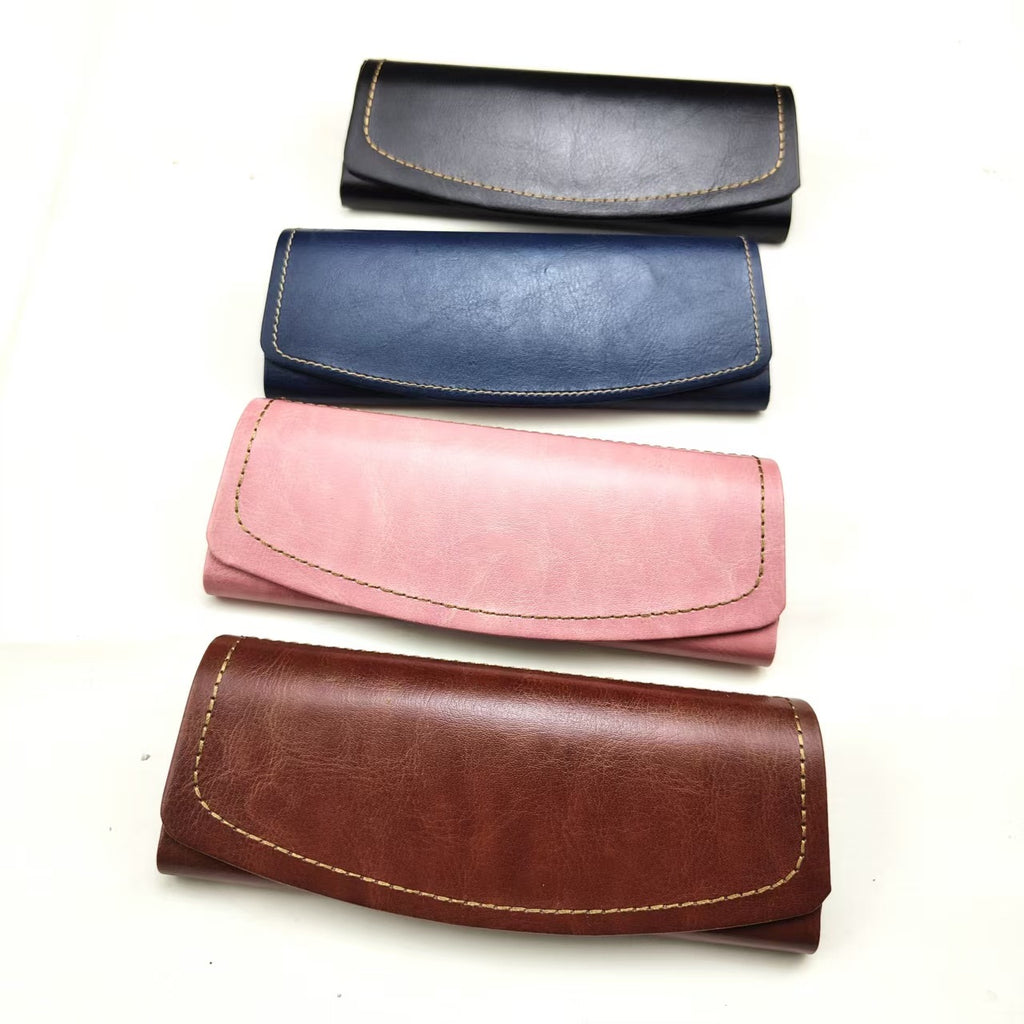 Genuine Oil Wax Leather Case - Flip-Top Unisex Anti-Pressure Outdoor