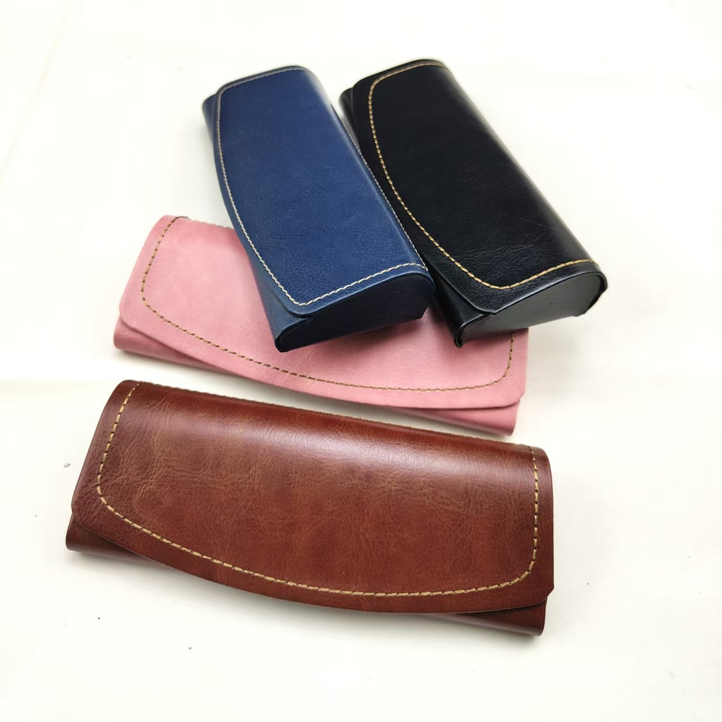 Genuine Oil Wax Leather Case - Flip-Top Unisex Anti-Pressure Outdoor